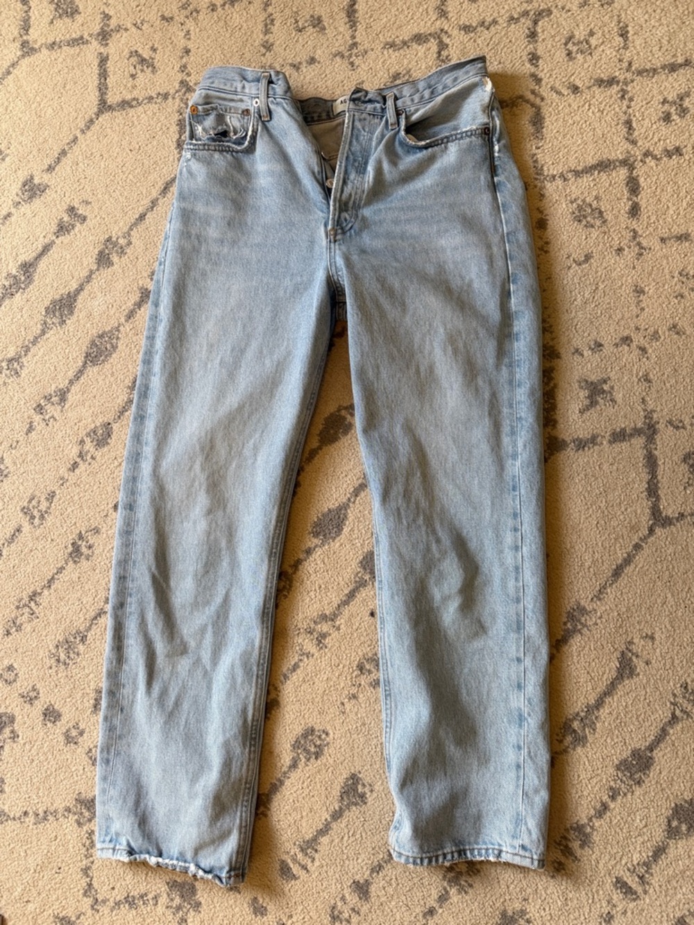 Agolde 90’s mid rise loose fit jeans in Snapshot size 27